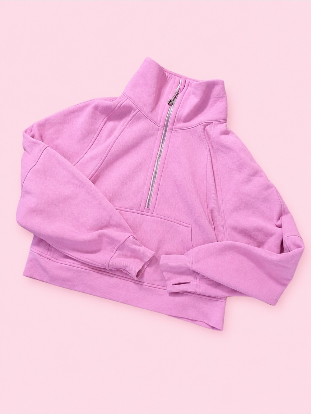 lululemon Pink Quarter-Zip Pullover